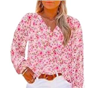 Boho Floral Printed LS blouse